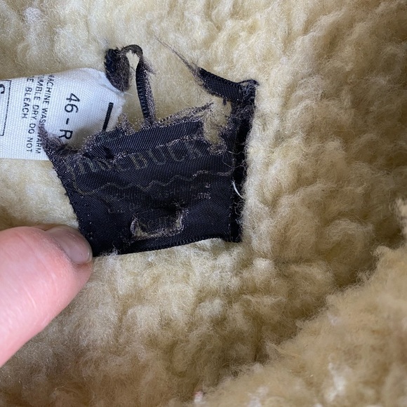 Vintage Sears Roebuck Heavy Sherpa Denim 70’s Chore Jacket Sz 46 - Picture 12 of 14